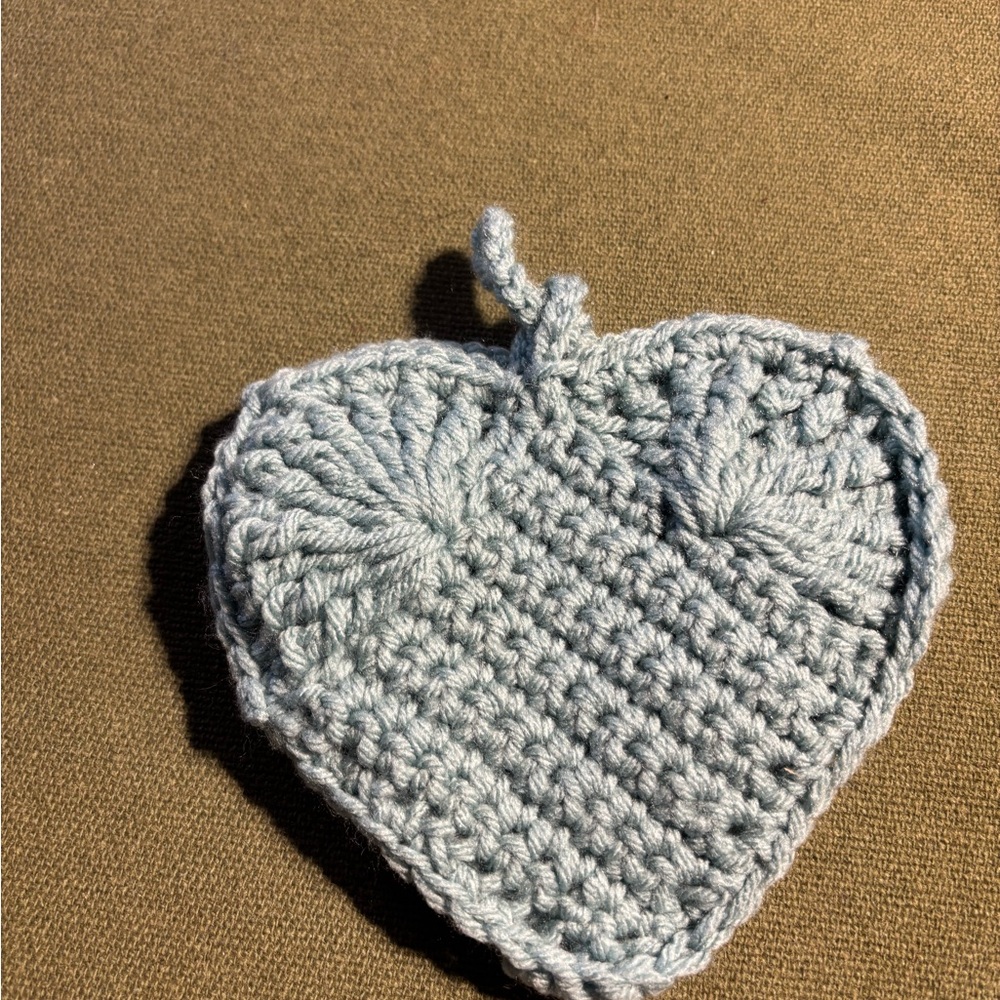 Handmade Crochet Heart Coin Purse